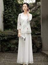 Lace-Up Simple Print Top And Solid Skirt Suits